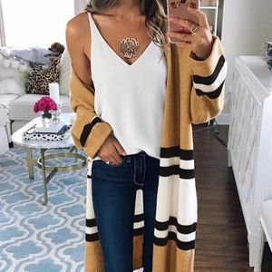Sweaters - long sleeve knit cardigan Sweaters - long sleeve knit cardigan